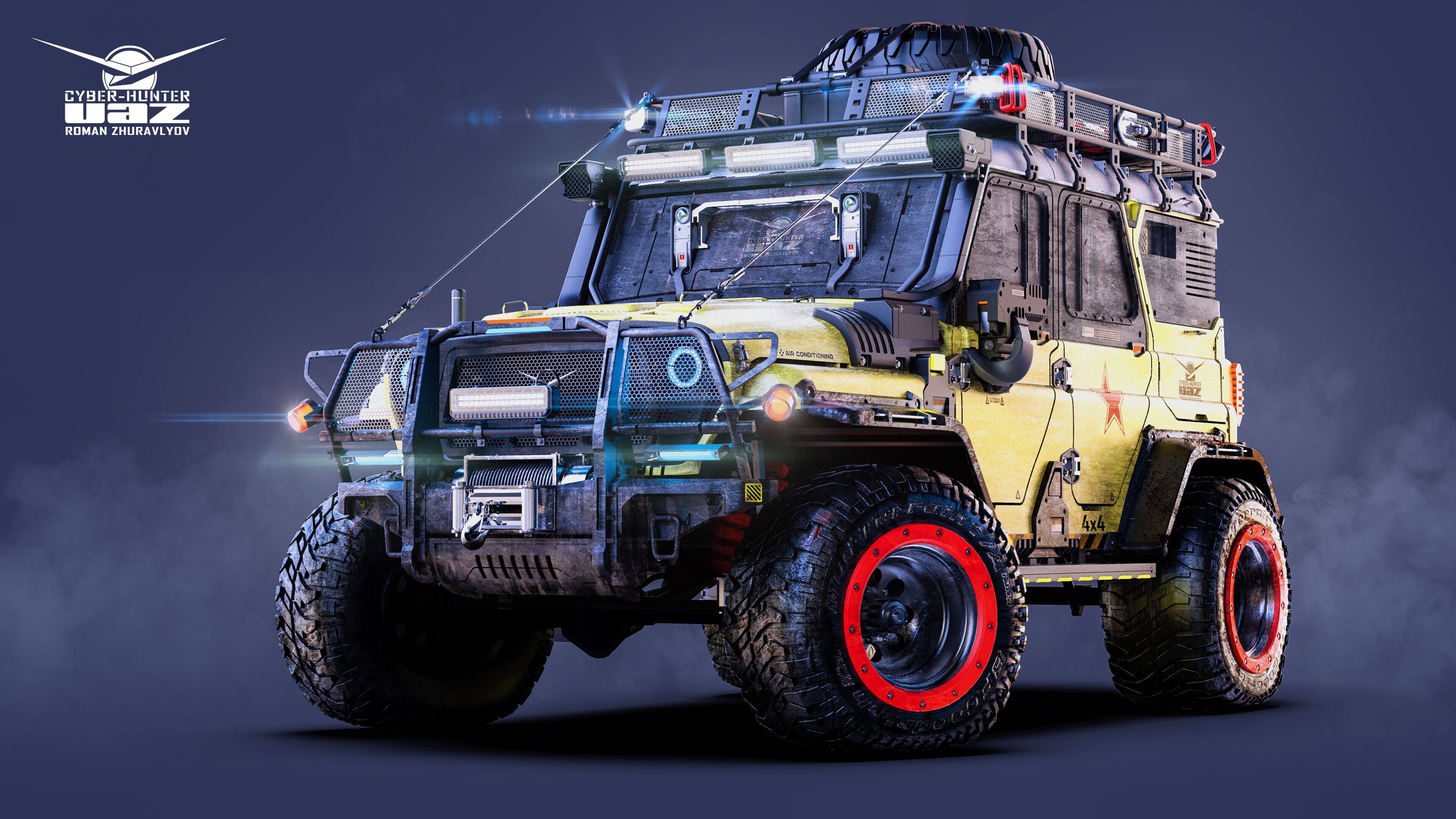 Cyberpunk UAZ Hunter