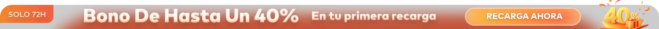 Bono de hasta un 40% en tu primera recarga