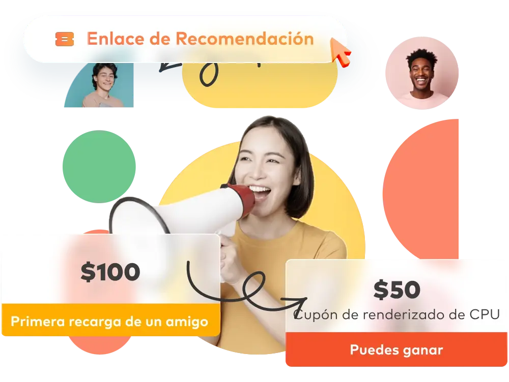 Invita a Amigos y Gana Cupones de Renderización de CPU