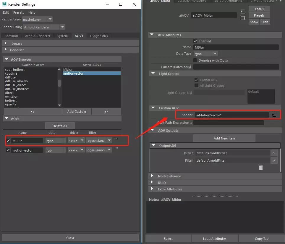 Maya 18 Arnold S Method Of Making Motion Vector Blur In Aov Channel