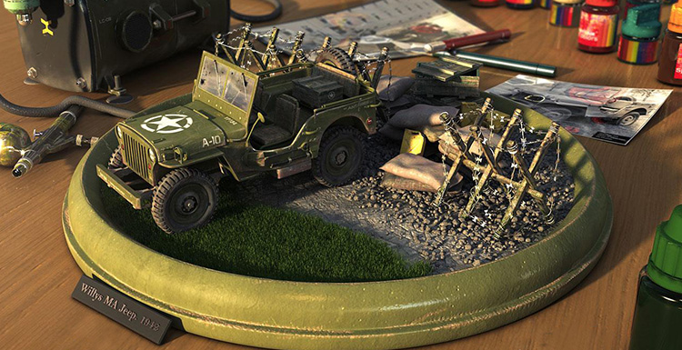 Willys Jeep Production Analysis, A Real Photo-Level Rendering Tutorial