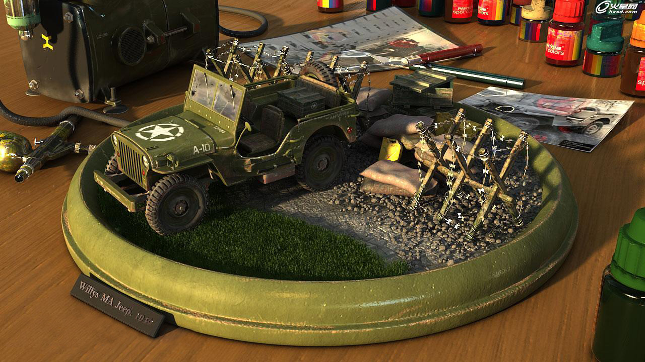 Willys Jeep Production Analysis, A Real Photo-Level Rendering Tutorial